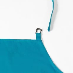 Capri Teal Solid Cotton Apron 13 Capri Teal Solid Cotton Apron -Chic Curtains Shop PRTW S02 AP 86894 5