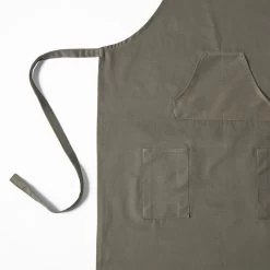 River Rock Grey Solid Cotton Apron 11 River Rock Grey Solid Cotton Apron -Chic Curtains Shop PRTW S03 AP 86895 4