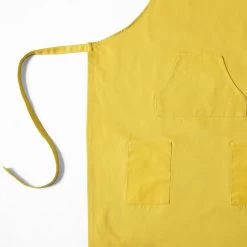 Mustard Yellow Solid Cotton Apron -Chic Curtains Shop PRTW S04 AP 86896 4