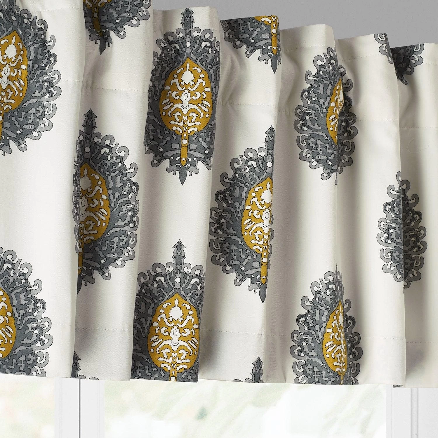 Mayan Gold Printed Cotton Window Valance 4 Mayan Gold Printed Cotton Window Valance - Image 2