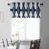 Sorong Royal Blue Printed Cotton Window Valance