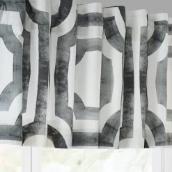 Mecca Steel Printed Cotton Window Valance -Chic Curtains Shop PRTW VLD23A alt1