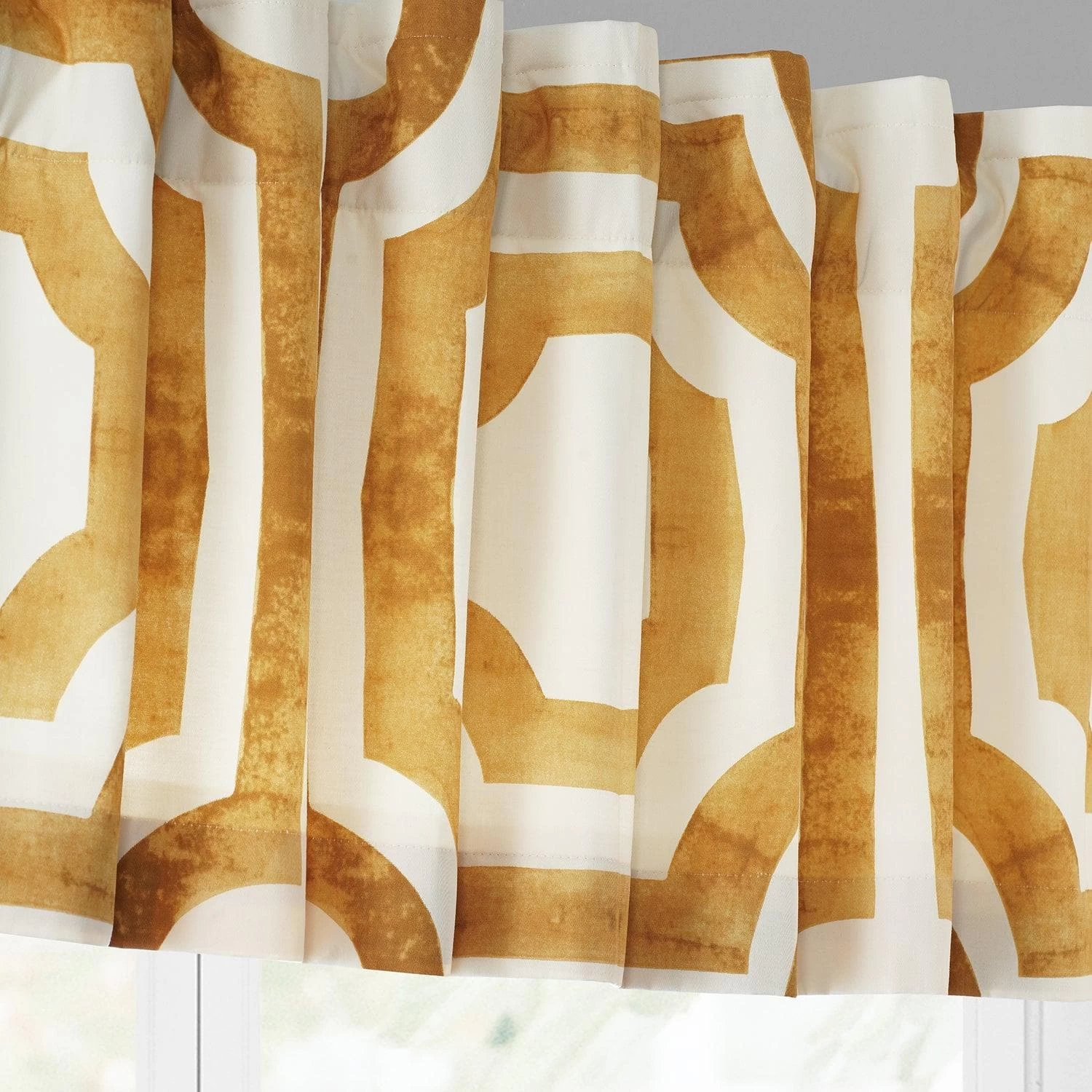 Mecca Gold Printed Cotton Window Valance 4 Mecca Gold Printed Cotton Window Valance - Image 2