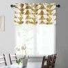 Triad Gold Printed Cotton Window Valance -Chic Curtains Shop PRTW VLD35 front view 1