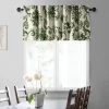 Indonesian Green Printed Cotton Window Valance -Chic Curtains Shop PRTW VLD40C front view 1