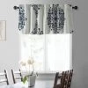 Kerala Blue Printed Cotton Window Valance 1 Kerala Blue Printed Cotton Window Valance -Chic Curtains Shop PRTW VLD41 front view 1
