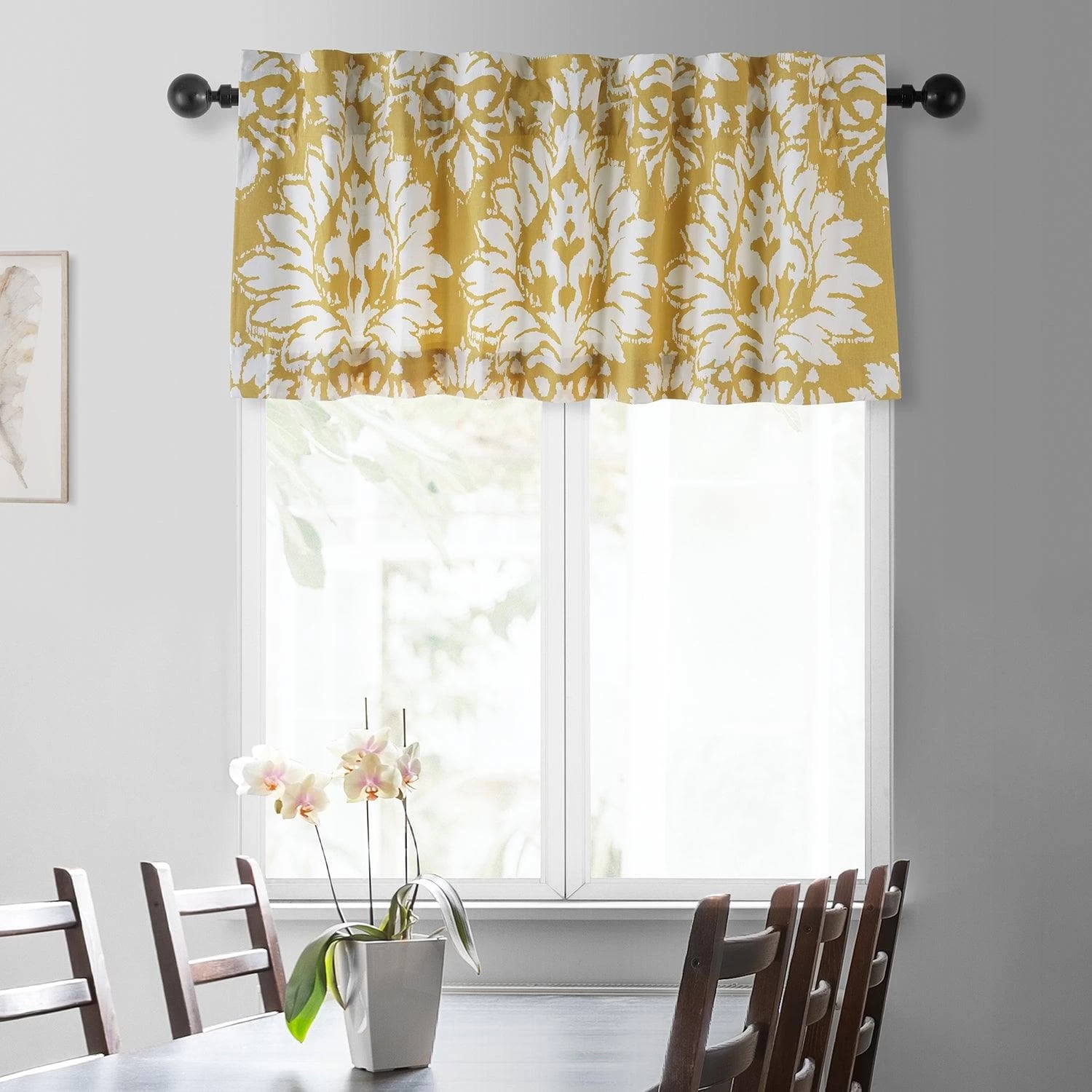 Lacuna Sun Printed Cotton Window Valance 3 Lacuna Sun Printed Cotton Window Valance