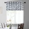 Ellis Blue Printed Cotton Window Valance -Chic Curtains Shop PRTW VLD50C front view 1