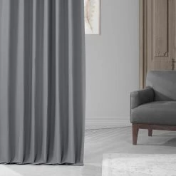 Palladium Grey Placid Thermal Hotel Blackout Curtain Pair (2 Panels) -Chic Curtains Shop PTBO 201004 75231 1