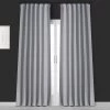 Moonlight Grey Placid Thermal Hotel Blackout Curtain Pair (2 Panels) -Chic Curtains Shop PTBO 201036 75260