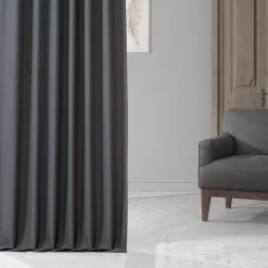 Fountain Grey Placid Thermal Hotel Blackout Curtain Pair (2 Panels) -Chic Curtains Shop PTBO 201038 75261 1