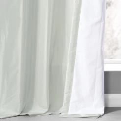 Eggshell Ruched Solid Faux Silk Taffeta Curtain 11 Eggshell Ruched Solid Faux Silk Taffeta Curtain -Chic Curtains Shop PTCH 120 RU 14898 4