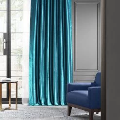 Meditteranean Faux Silk Taffeta Blackout Curtain -Chic Curtains Shop PTCH BO003 19444