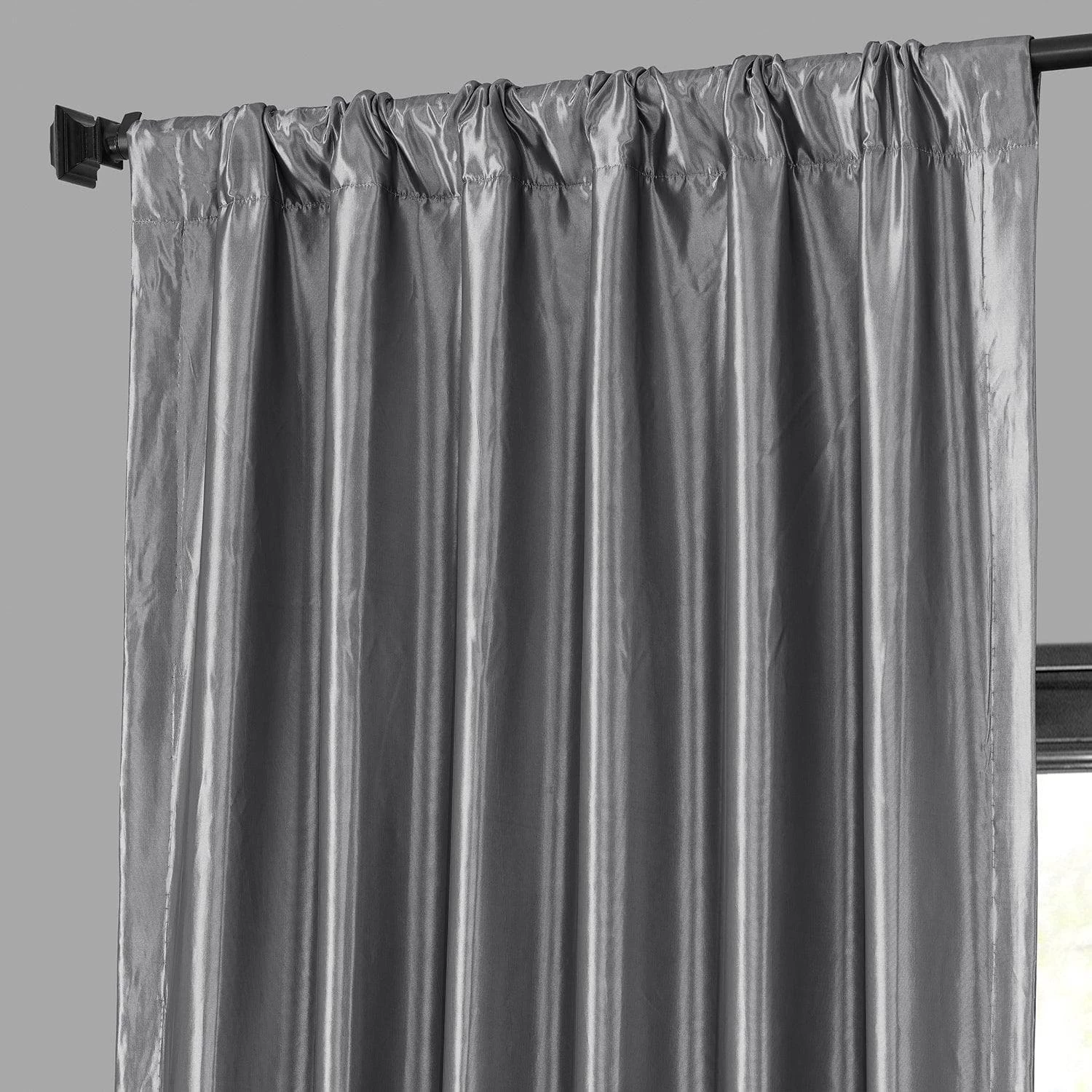 Platinum Faux Silk Taffeta Blackout Curtain 6 Platinum Faux Silk Taffeta Blackout Curtain - Image 4