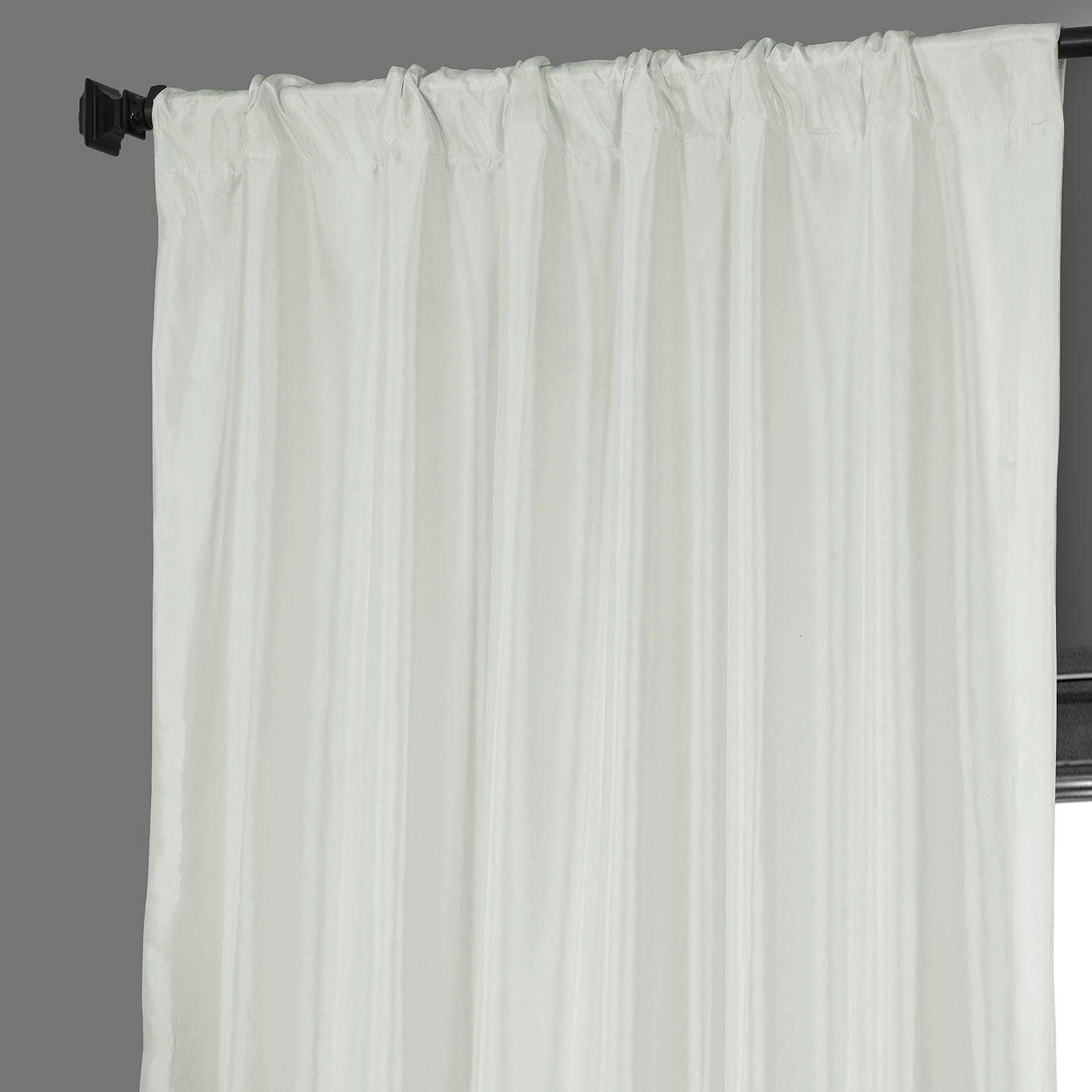 Eggshell Faux Silk Taffeta Blackout Curtain 5 Eggshell Faux Silk Taffeta Blackout Curtain - Image 3