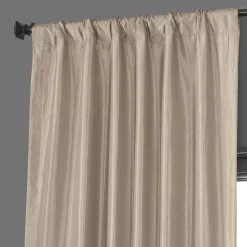 Antique Beige Faux Silk Taffeta Blackout Curtain -Chic Curtains Shop PTCH BO130907 19438 3
