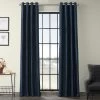 Navy Blue Grommet Faux Silk Taffeta Blackout Curtain -Chic Curtains Shop PTCH BO194010 GR 26259
