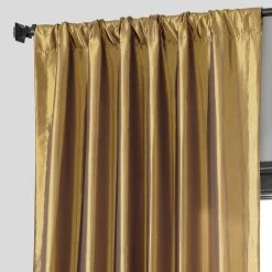 Golden Spice Faux Silk Taffeta Blackout Curtain -Chic Curtains Shop PTCH BO404 48954 3