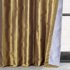 Golden Spice Faux Silk Taffeta Blackout Curtain -Chic Curtains Shop PTCH BO404 48954 4