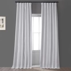 Clever Cream Faux Silk Taffeta Hotel Blackout Curtain
