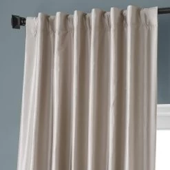 Virtual Beige Faux Silk Taffeta Hotel Blackout Curtain -Chic Curtains Shop PTCH HBO130907 68889 4