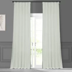 Eggshell Solid Faux Silk Taffeta Curtain