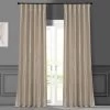 Antique Beige Solid Faux Silk Taffeta Curtain -Chic Curtains Shop PTCH JTSP130907 14879 1