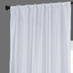 White Solid Faux Silk Taffeta Curtain -Chic Curtains Shop PTCH JTSP29 14878 3