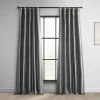 Metal Solid Faux Silk Taffeta Room Darkening Curtain Pair (2 Panels) -Chic Curtains Shop PTCH SP112 front view