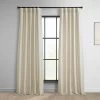 Light Beige Solid Faux Silk Taffeta Room Darkening Curtain Pair (2 Panels) 1 Light Beige Solid Faux Silk Taffeta Room Darkening Curtain Pair (2 Panels) -Chic Curtains Shop PTCH SP130907 front view