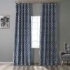 Filigree Blue & Grey Designer Flocked Curtain -Chic Curtains Shop PTFFLK C23C 40355 1