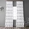 Royal Gate Off White & Silver Designer Flocked Curtain 2 Royal Gate Off White & Silver Designer Flocked Curtain -Chic Curtains Shop PTFFLK C32E 40713 1