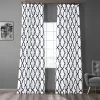 Pinnacle White & Black Designer Flocked Curtain 2 Pinnacle White & Black Designer Flocked Curtain -Chic Curtains Shop PTFFLK C35C 40359 1