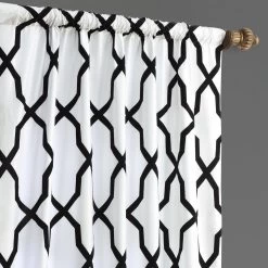 Pinnacle White & Black Designer Flocked Curtain 10 Pinnacle White & Black Designer Flocked Curtain -Chic Curtains Shop PTFFLK C35C 40359 3
