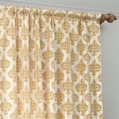 Beatrice Champagne Beige Designer Flocked Curtain 10 Beatrice Champagne Beige Designer Flocked Curtain -Chic Curtains Shop PTFFLK C37 49037 3