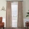 Firenze Platinum & Gold Designer Flocked Curtain -Chic Curtains Shop PTFFLK C7EVP 53632 1