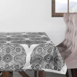 Royal Grey Designer Faux Silk Taffeta Outdoor Table Cloth -Chic Curtains Shop PTPCH 170805B TC 46052 2