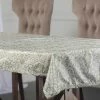 Tabriz Green Designer Faux Silk Taffeta Outdoor Table Cloth -Chic Curtains Shop PTPCH 170807 TC 46055