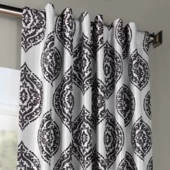 Donegal Grey Printed Blackout Curtain -Chic Curtains Shop PTPCH 170808B 42102 4