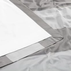 Hartford Silver Designer Striped Faux Silk Curtain -Chic Curtains Shop PTS SLK001 41769 5