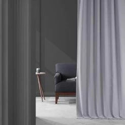 Network Grey Performance Woven Hotel Blackout Curtain Pair (2 Panels) -Chic Curtains Shop PWBO 144105 75489 1
