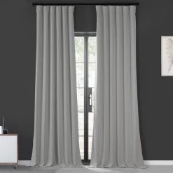 Travertine Greige Performance Woven Hotel Blackout Curtain Pair (2 Panels)