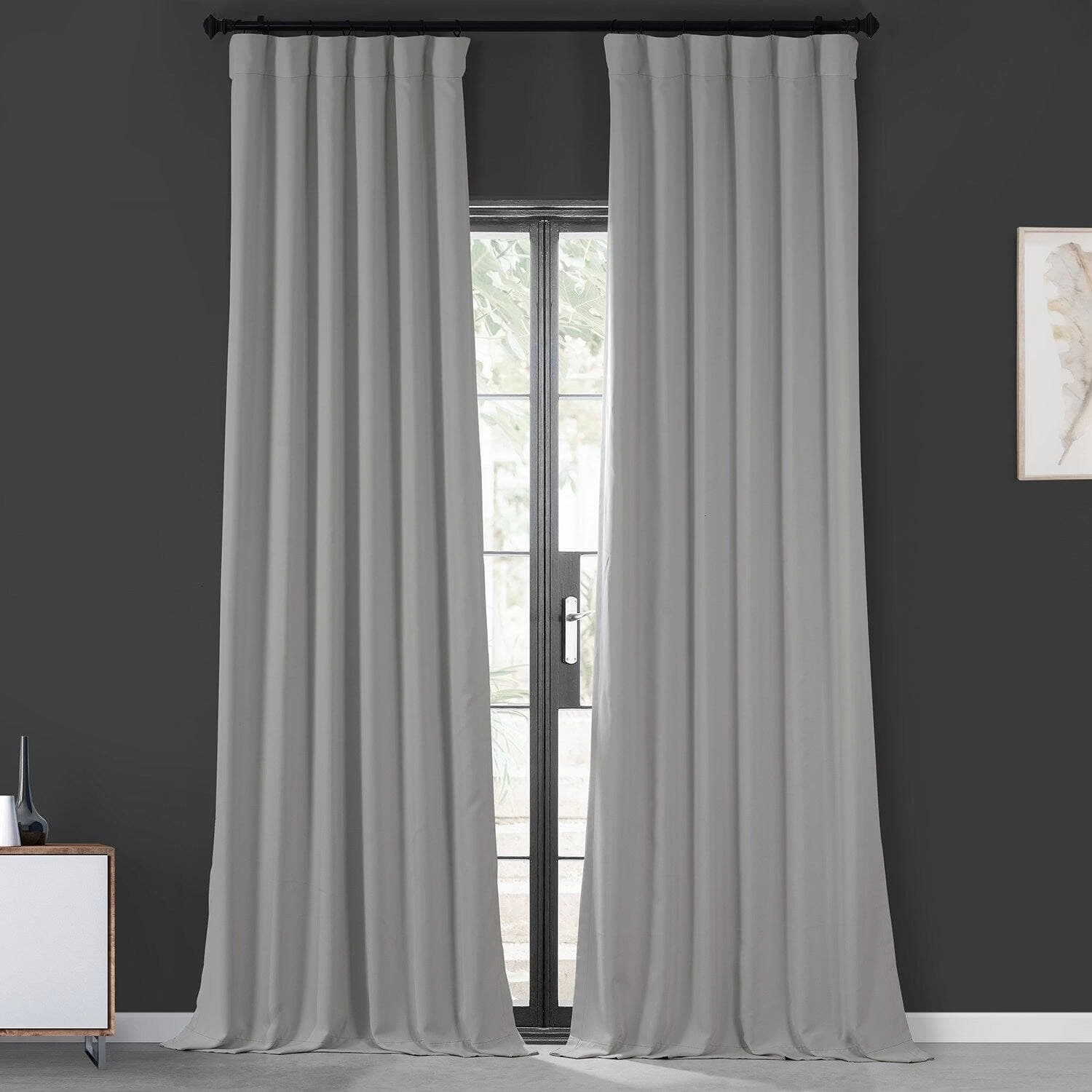 Travertine Greige Performance Woven Hotel Blackout Curtain Pair (2 Panels) 3 Travertine Greige Performance Woven Hotel Blackout Curtain Pair (2 Panels)