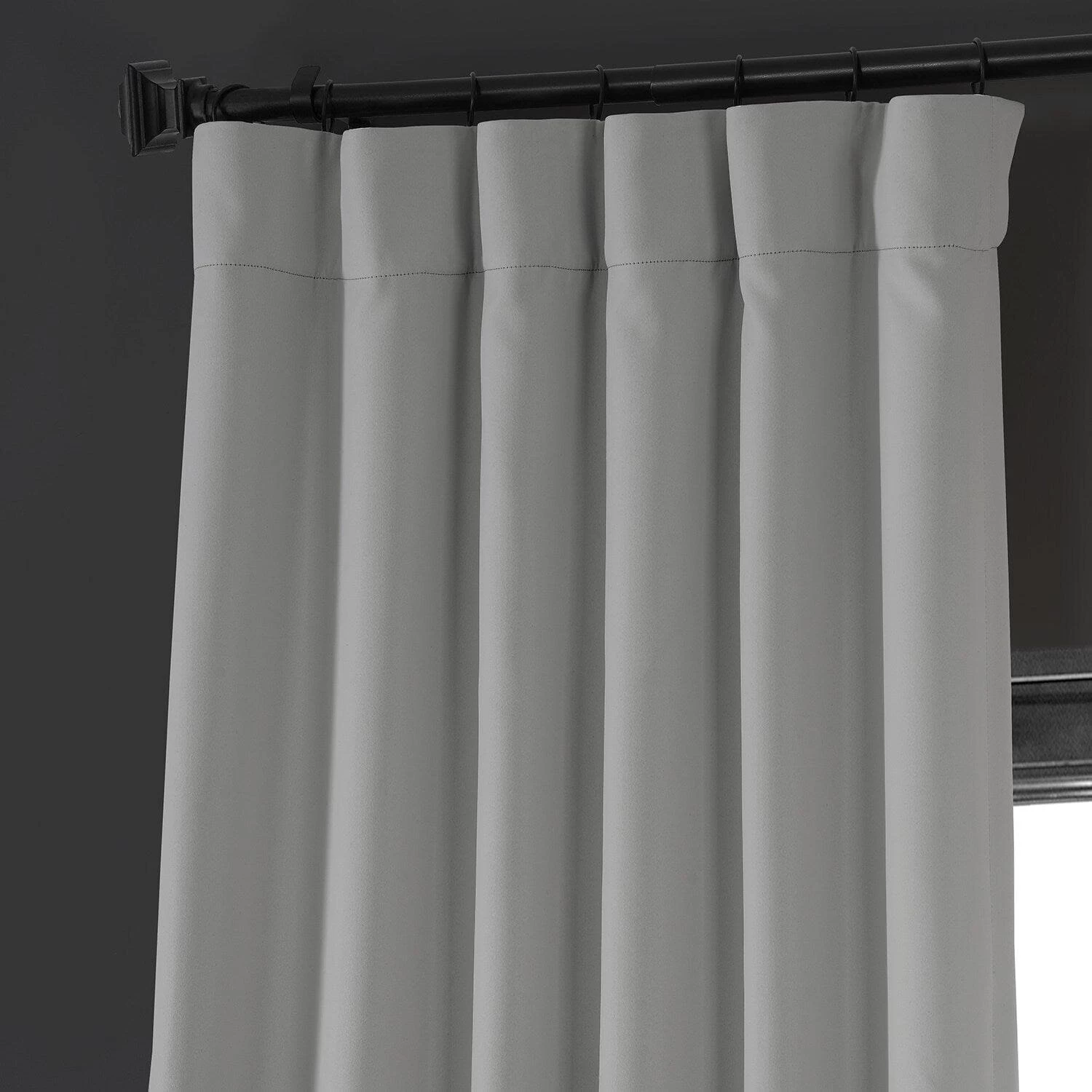 Travertine Greige Performance Woven Hotel Blackout Curtain Pair (2 Panels) 4 Travertine Greige Performance Woven Hotel Blackout Curtain Pair (2 Panels) - Image 2