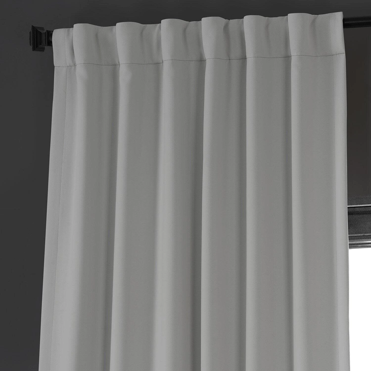 Travertine Greige Performance Woven Hotel Blackout Curtain Pair (2 Panels) 5 Travertine Greige Performance Woven Hotel Blackout Curtain Pair (2 Panels) - Image 3