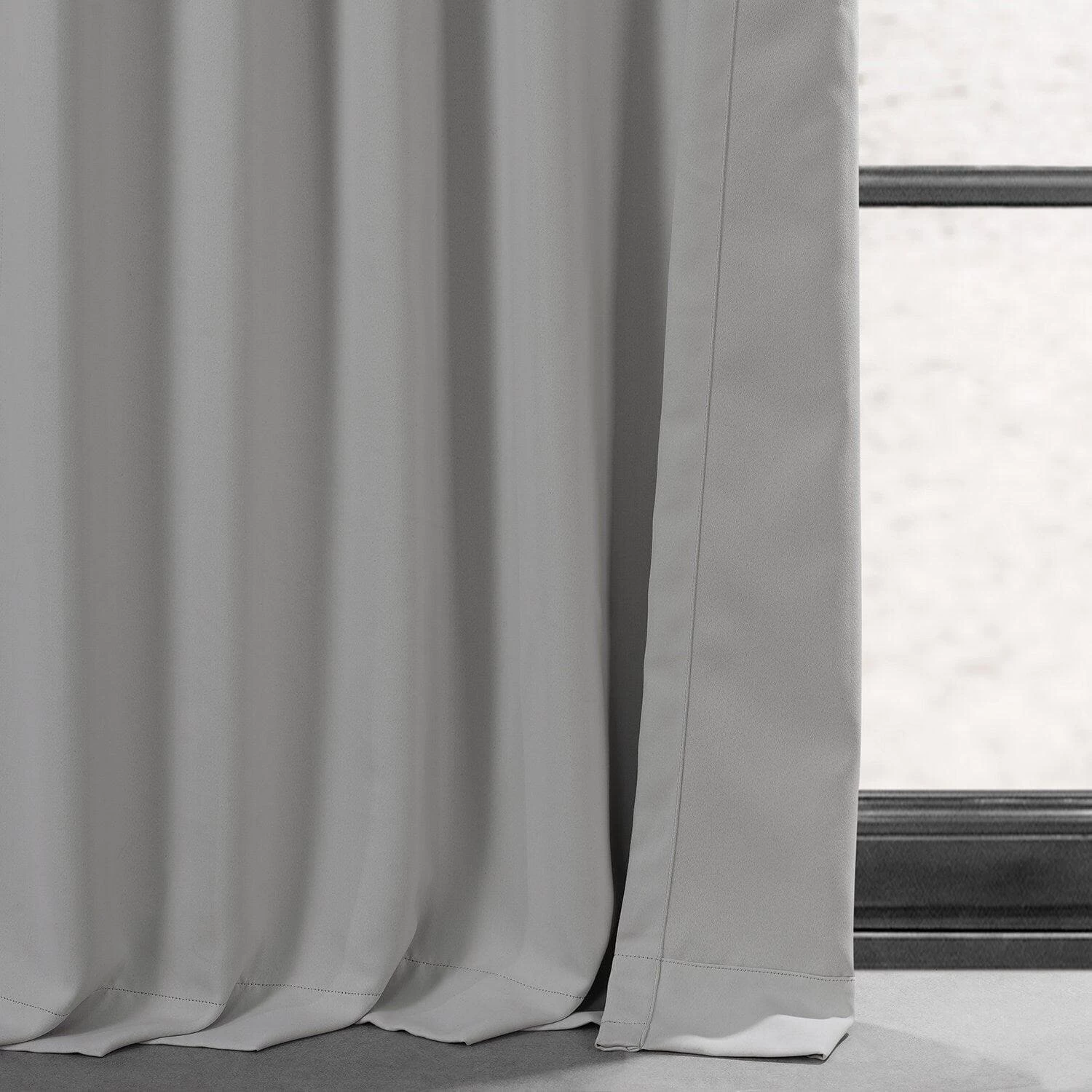 Travertine Greige Performance Woven Hotel Blackout Curtain Pair (2 Panels) 7 Travertine Greige Performance Woven Hotel Blackout Curtain Pair (2 Panels) - Image 5