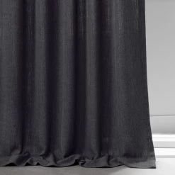 Nightshade Grey Pebble Weave Faux Linen Curtain -Chic Curtains Shop PWLN 20954 69167 4