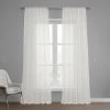 Strasbourg Dot Cream Patterned Faux Linen Sheer Curtain