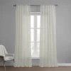 Montpellier Striped Patterned Faux Linen Sheer Curtain -Chic Curtains Shop SHCH 201742 front view