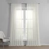 Borla Off White Patterned Faux Linen Sheer Curtain 2 Borla Off White Patterned Faux Linen Sheer Curtain -Chic Curtains Shop SHCH 2160 83673